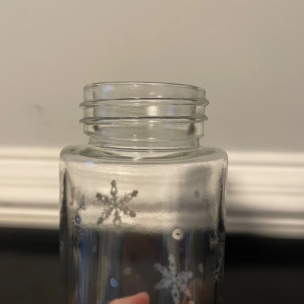 3 for $12: Target snowflake glass water bottle